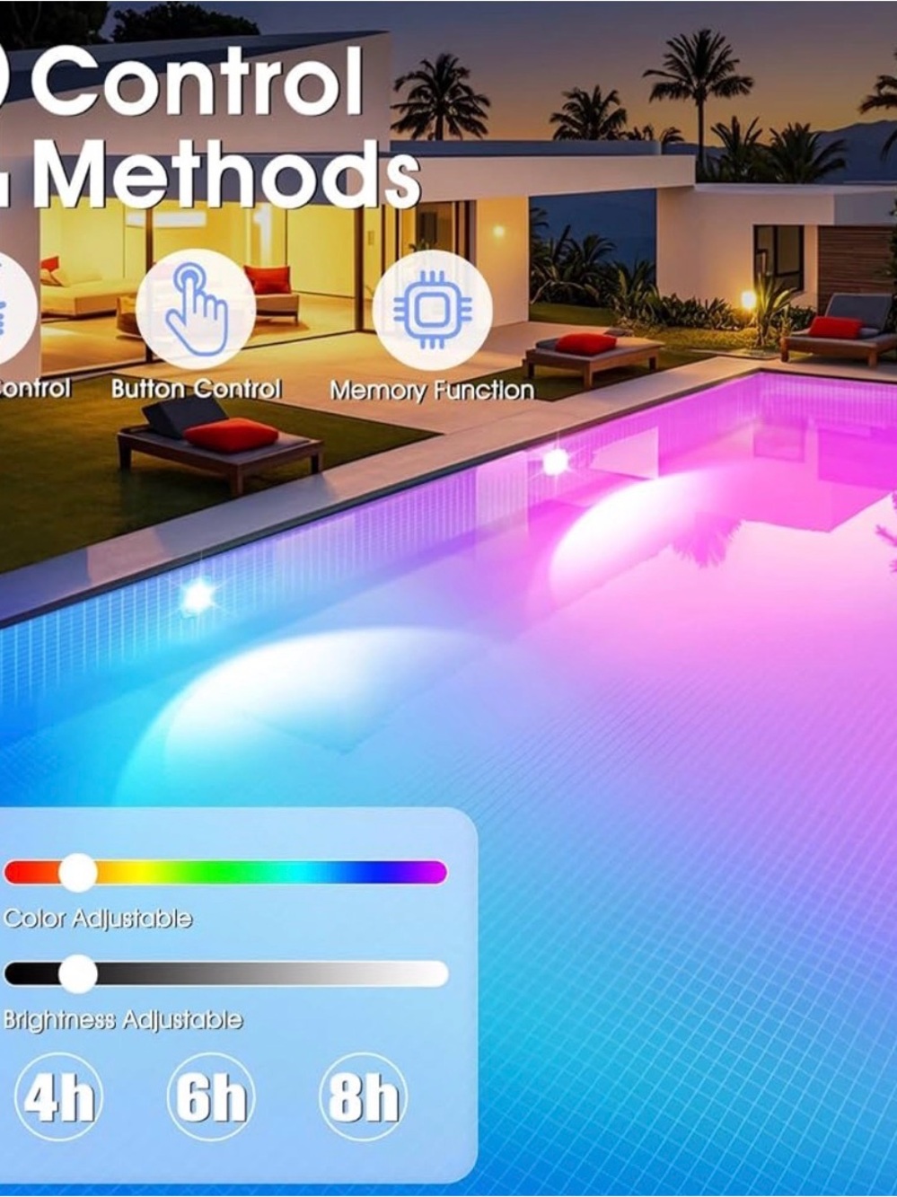 LED Pool Light with Remote Control - Multicolor - Picture 2 of 9